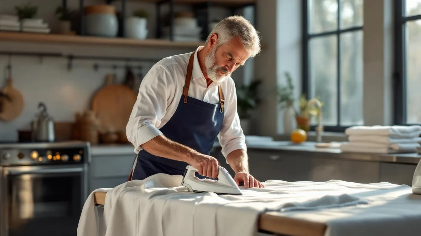 Ein Bügelexperte verrät, wie du Leinen faltenfrei bügelst