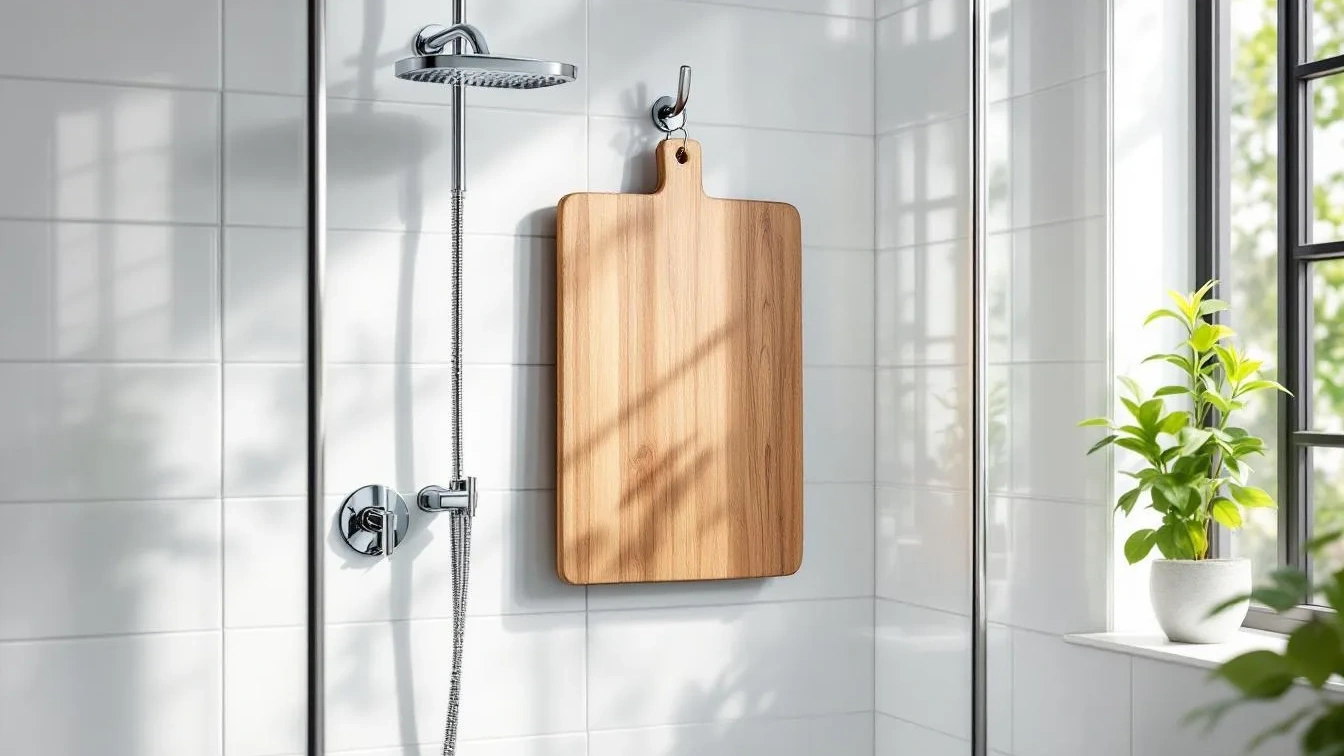 Kein Chlor und kein Schrubben, dieses Schneidebrett spart Platz in der Dusche