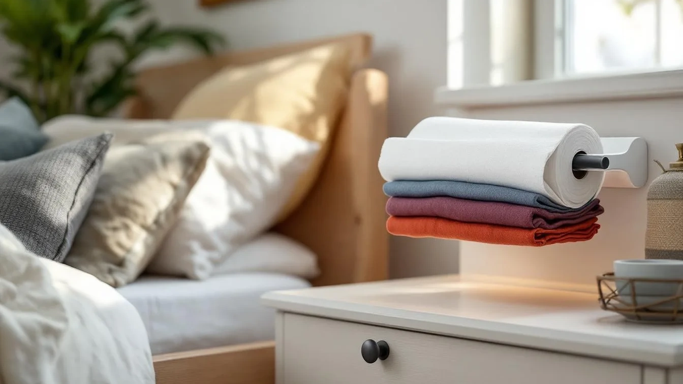 Kleiderstapel adé: Der Küchenrollenhalter im Schlafzimmer wirkt Wunder