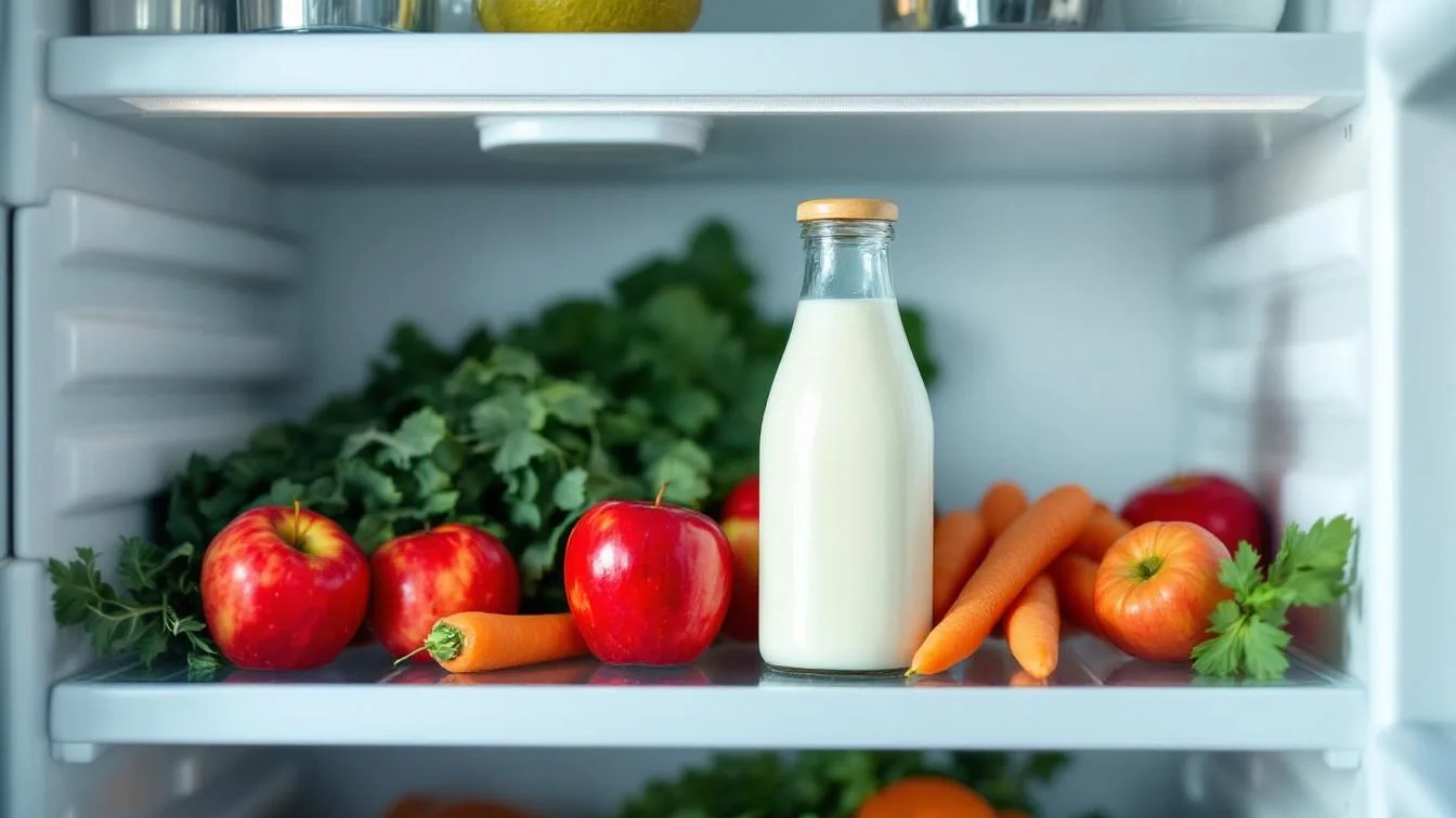 Nicht die Kühlschranktür, darum bleibt Milch länger frisch