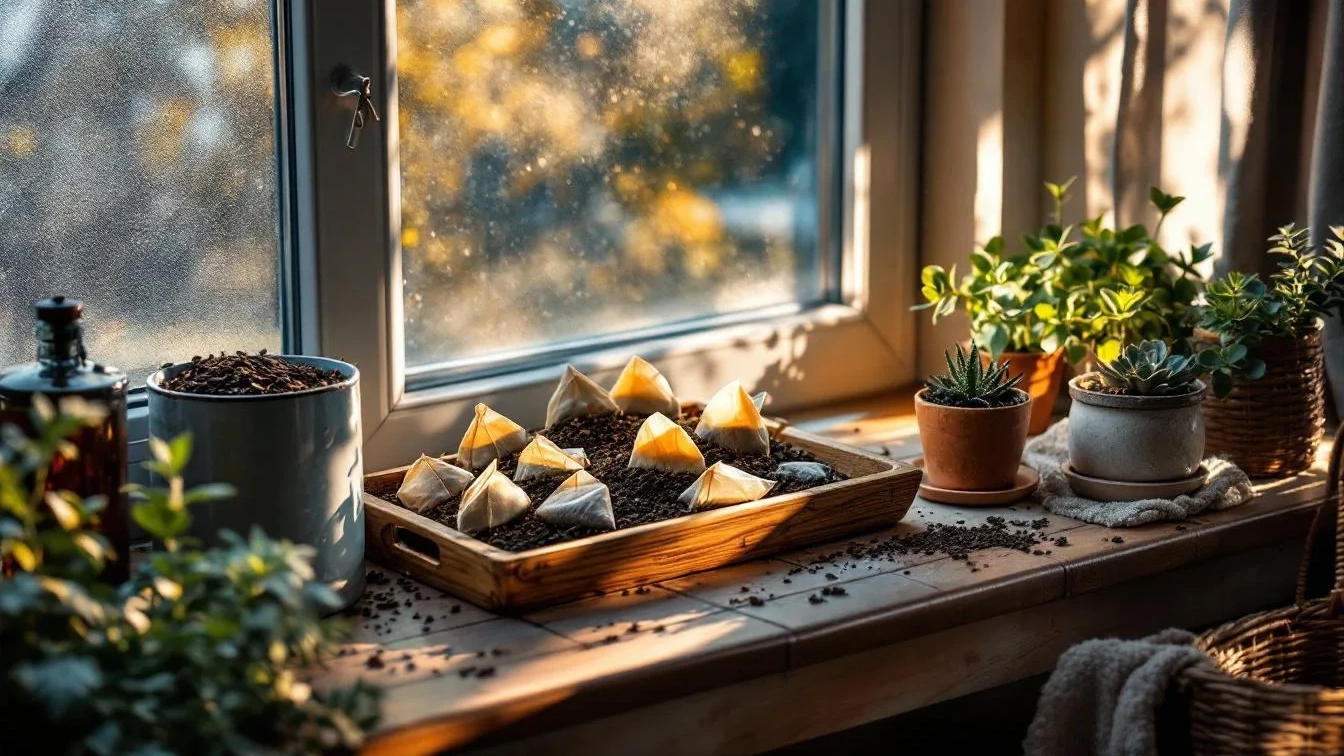 Weder Müll noch Verschwendung, alte Teebeutel beruhigen den Haushalt
